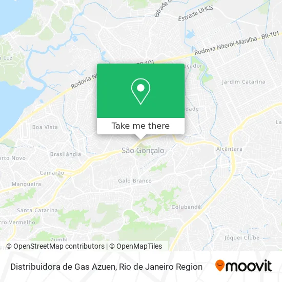 Distribuidora de Gas Azuen map