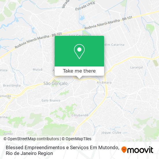 Mapa Blessed Empreendimentos e Serviços Em Mutondo