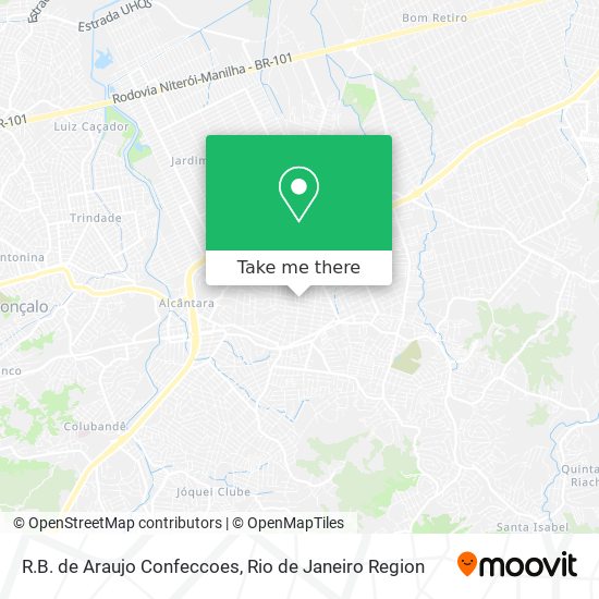 R.B. de Araujo Confeccoes map