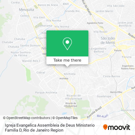 Mapa Igreja Evangelica Assembleia de Deus Ministerio Familia D