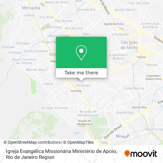 Mapa Igreja Evangélica Missionária Ministério de Apoio