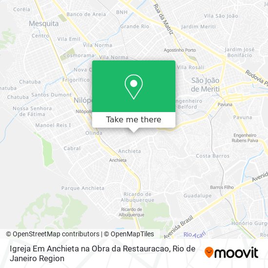 Mapa Igreja Em Anchieta na Obra da Restauracao