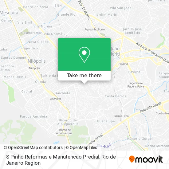 S Pinho Reformas e Manutencao Predial map