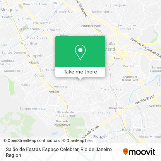 Salão de Festas Espaço Celebrar map