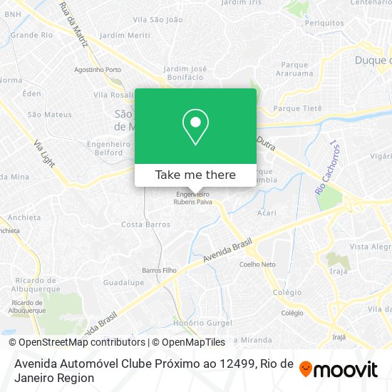 Mapa Avenida Automóvel Clube Próximo ao 12499