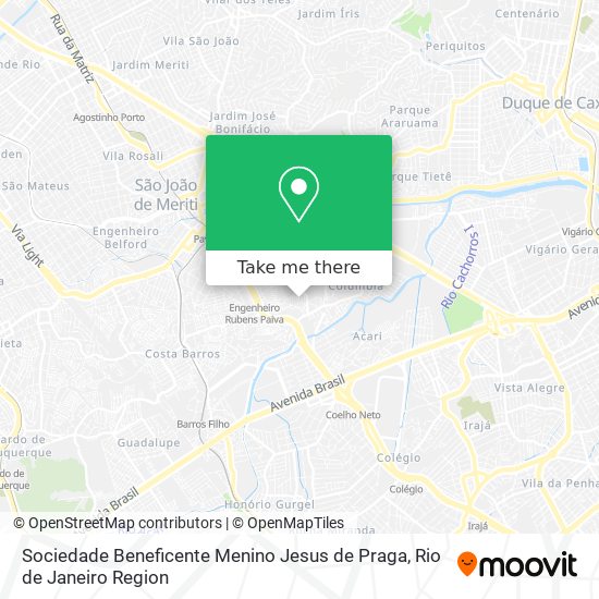 Mapa Sociedade Beneficente Menino Jesus de Praga