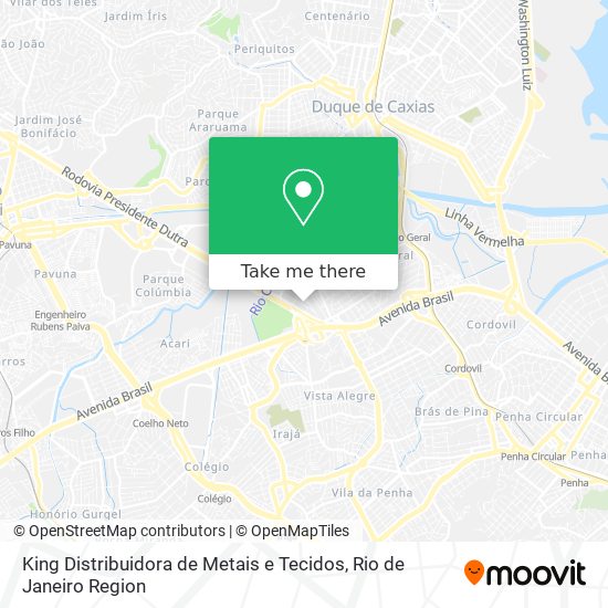 King Distribuidora de Metais e Tecidos map