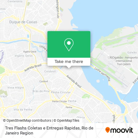 Tres Flashs Coletas e Entregas Rapidas map