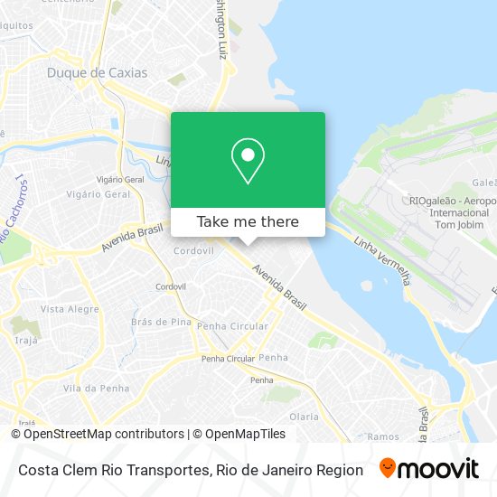 Mapa Costa Clem Rio Transportes