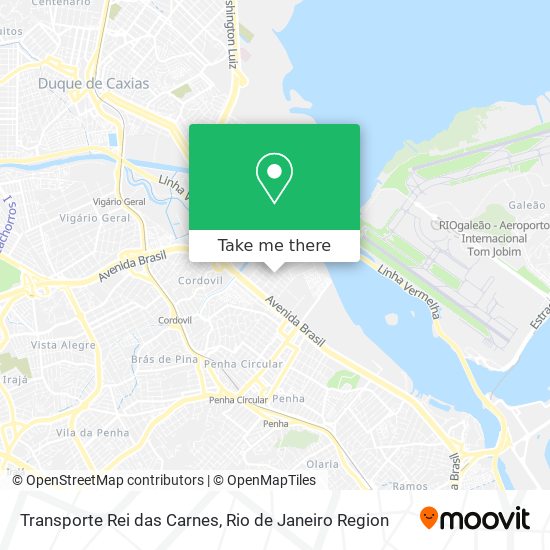 Transporte Rei das Carnes map