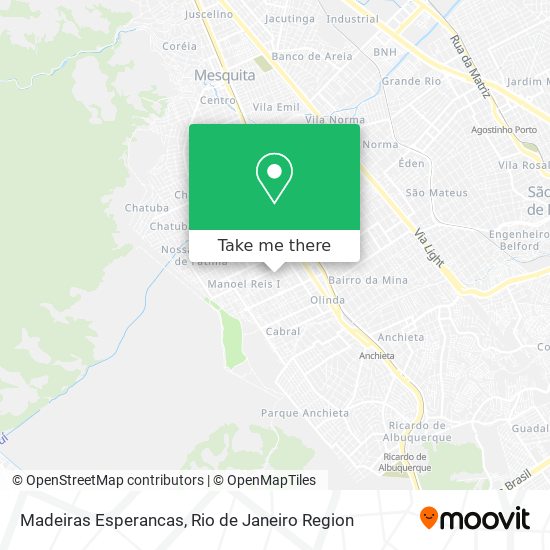 Madeiras Esperancas map