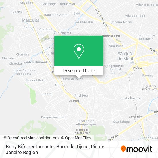 Mapa Baby Bife Restaurante- Barra da Tijuca