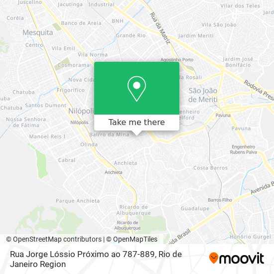 Mapa Rua Jorge Lóssio Próximo ao 787-889