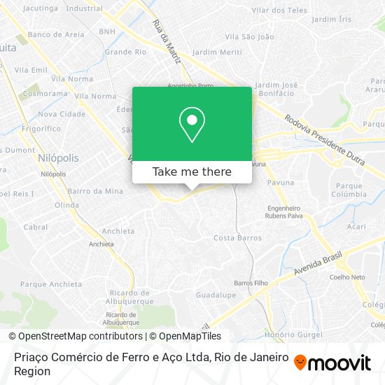 Priaço Comércio de Ferro e Aço Ltda map