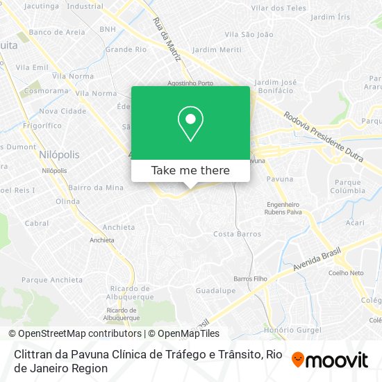 Clittran da Pavuna Clínica de Tráfego e Trânsito map