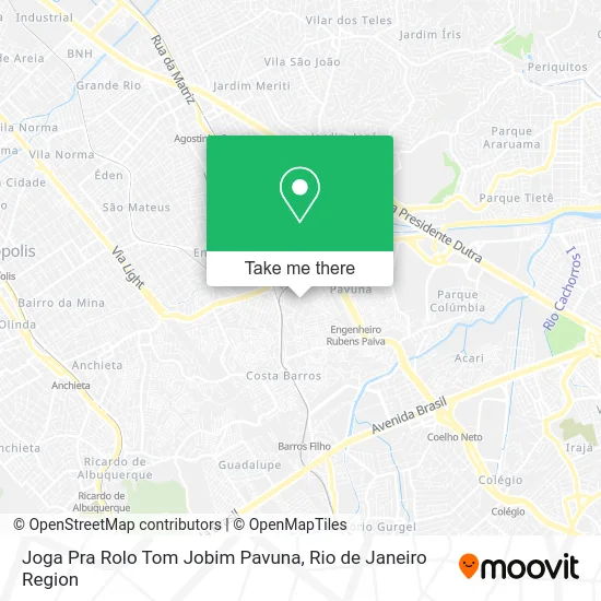 Joga Pra Rolo Tom Jobim Pavuna map