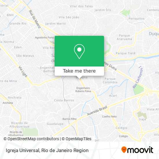 Igreja Universal map