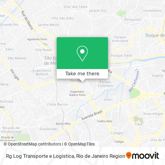 Rg Log Transporte e Logistica map