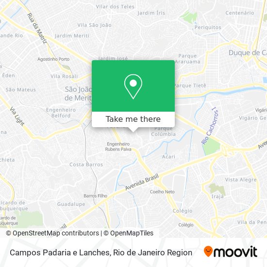 Mapa Campos Padaria e Lanches