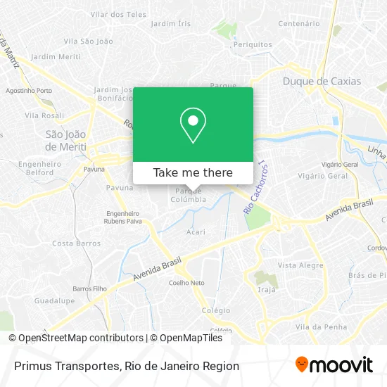 Primus Transportes map