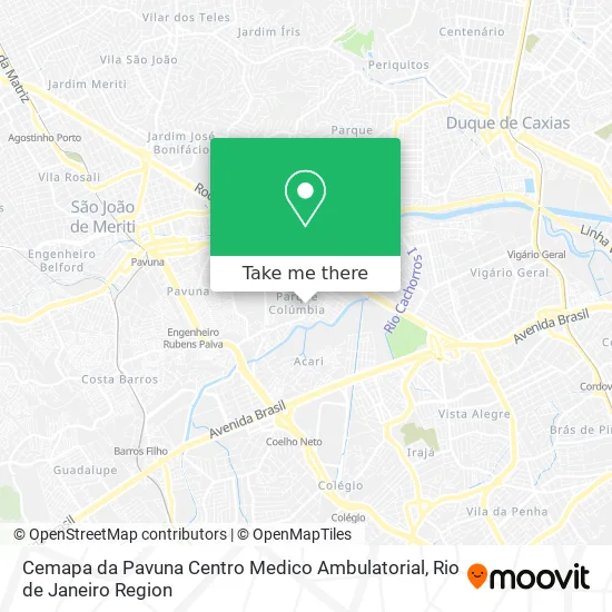 Cemapa da Pavuna Centro Medico Ambulatorial map