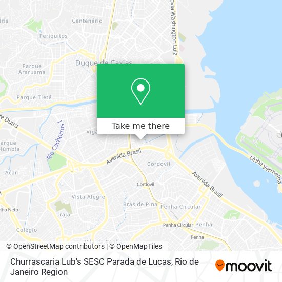 Mapa Churrascaria Lub's SESC Parada de Lucas