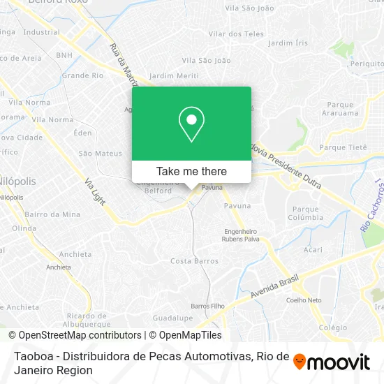Taoboa - Distribuidora de Pecas Automotivas map
