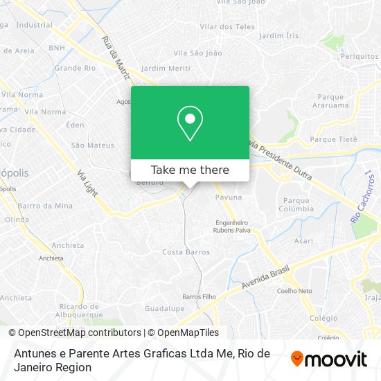 Antunes e Parente Artes Graficas Ltda Me map