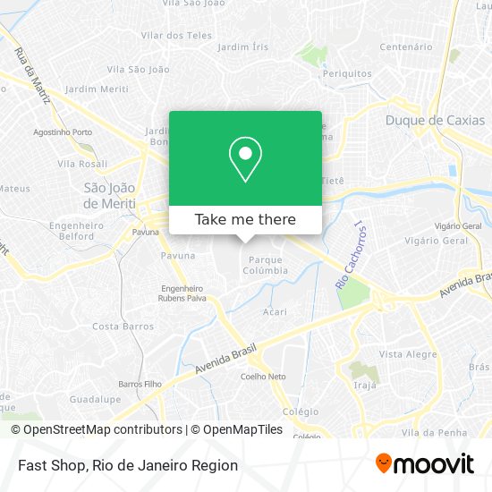 Mapa Fast Shop
