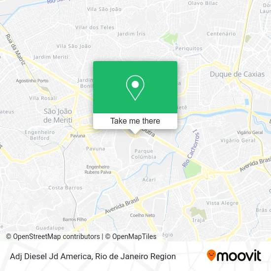 Adj Diesel Jd America map