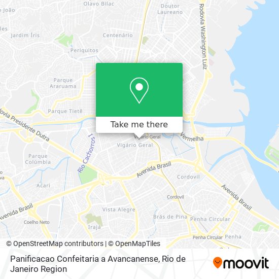 Panificacao Confeitaria a Avancanense map
