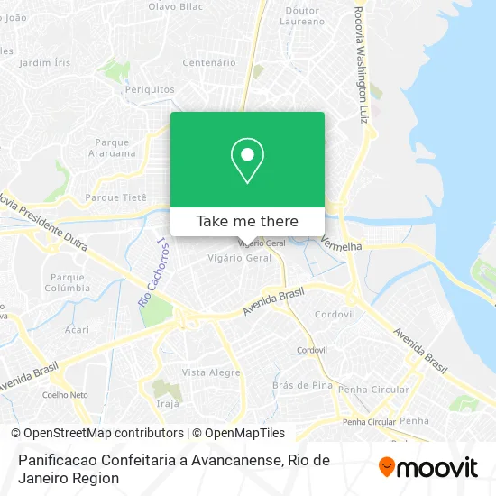 Panificacao Confeitaria a Avancanense map