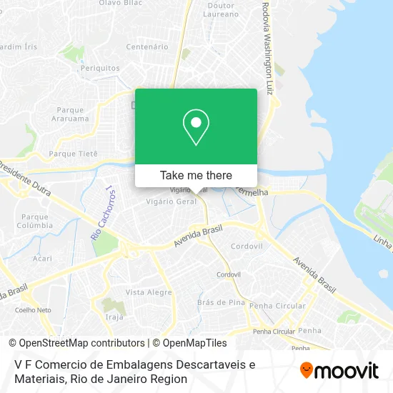 V F Comercio de Embalagens Descartaveis e Materiais map