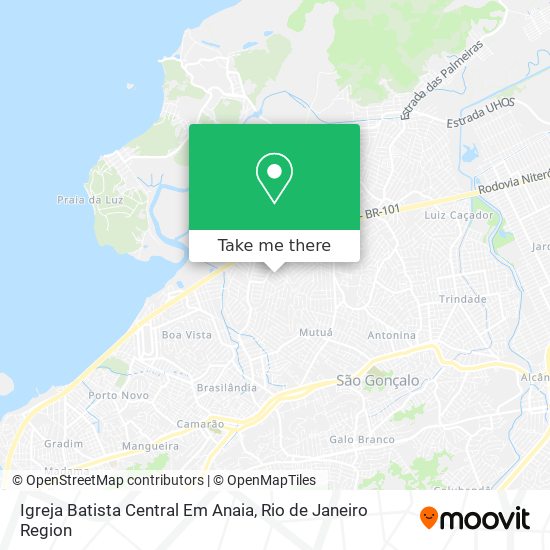 Mapa Igreja Batista Central Em Anaia