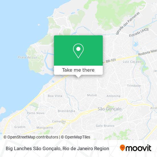 Mapa Big Lanches São Gonçalo