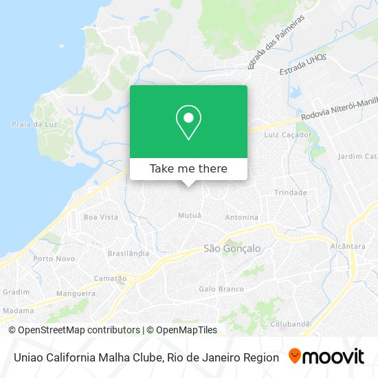 Uniao California Malha Clube map