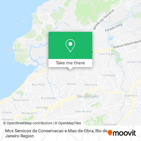 Mapa Mcs Servicos de Conservacao e Mao-de-Obra