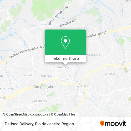 Petisco Delivery map