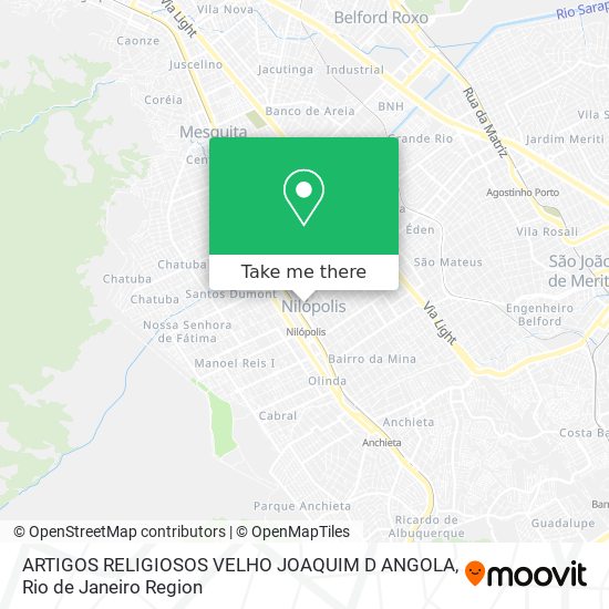 Mapa ARTIGOS RELIGIOSOS VELHO JOAQUIM D ANGOLA