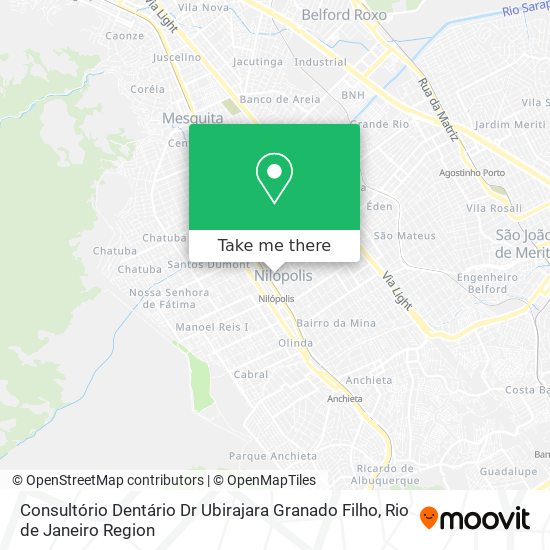Mapa Consultório Dentário Dr Ubirajara Granado Filho