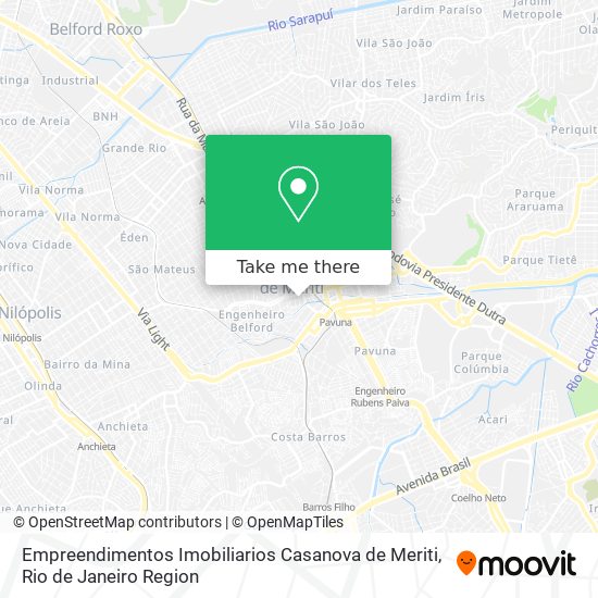 Mapa Empreendimentos Imobiliarios Casanova de Meriti
