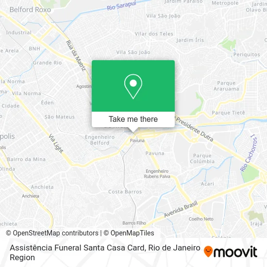 Assistência Funeral Santa Casa Card map