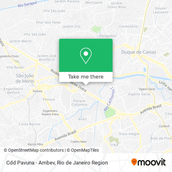 Cdd Pavuna - Ambev map