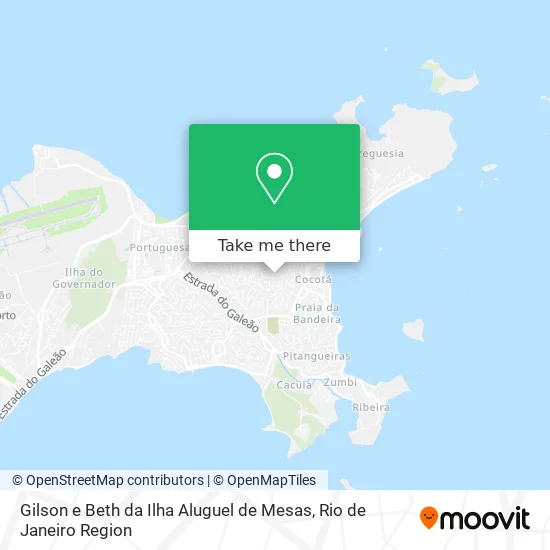 Gilson e Beth da Ilha Aluguel de Mesas map