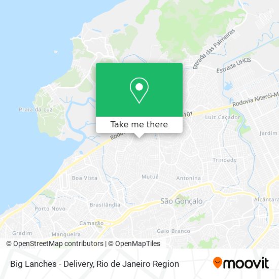 Mapa Big Lanches - Delivery