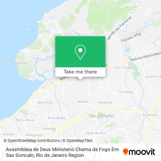 Mapa Assembleia de Deus Ministerio Chama de Fogo Em Sao Goncalo