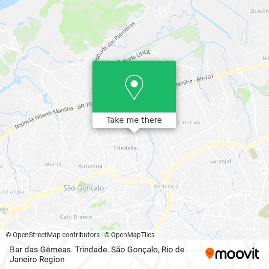 Mapa Bar das Gêmeas. Trindade. São Gonçalo