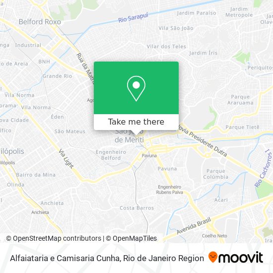 Alfaiataria e Camisaria Cunha map