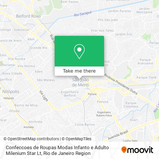 Mapa Confeccoes de Roupas Modas Infanto e Adulto Milenium Star Lt