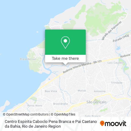 Mapa Centro Espirita Caboclo Pena Branca e Pai Caetano da Bahia